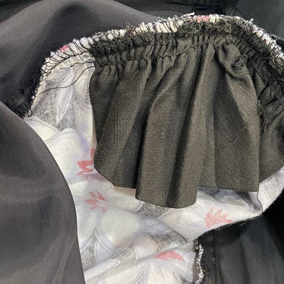 Vintage 80s Jessica Howard Black & Red Floral Peplum Statement Jacket size 8 - Picture 10 of 12